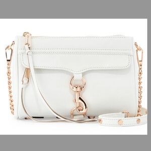 Rebecca Minkoff Mini M.A.C. White/Gold